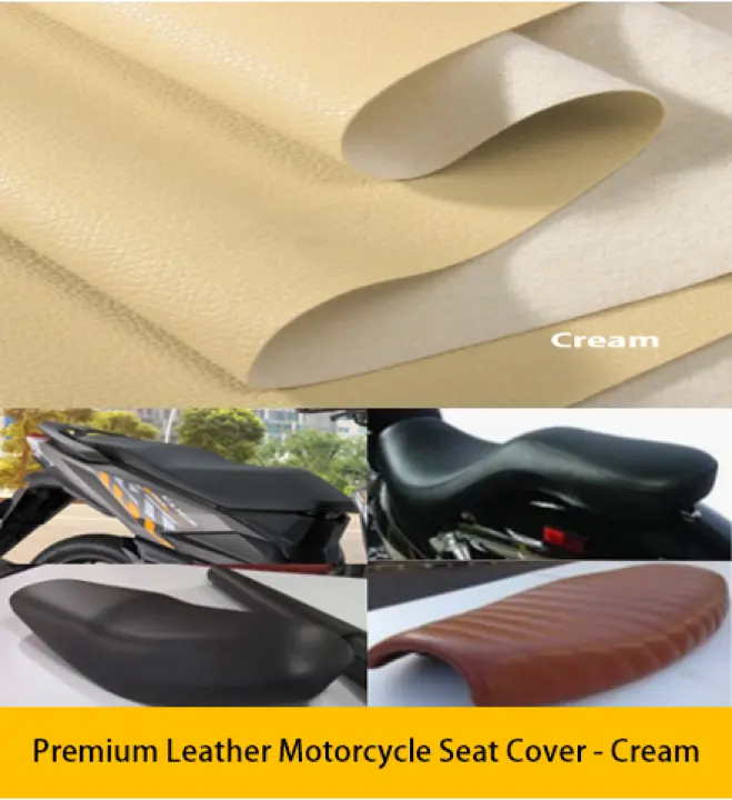 Motorcycle Seat Cover Cream Premium, How To Cover A Motorcycle Seat With Leather