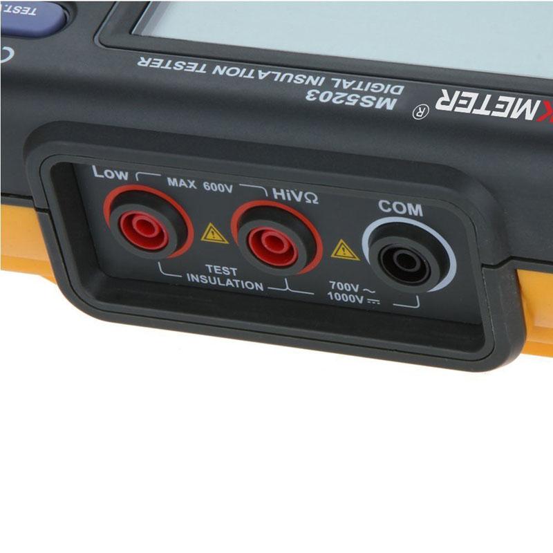 Tester Isolamento PEAKMETER MS5203 - Misura Resistenza 50-1000V, Calcolo Automatico Indice Polarizzazione