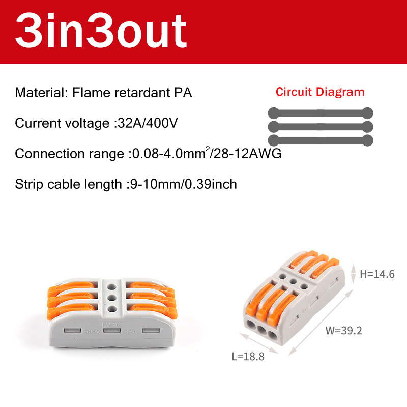 Quick Wire Terminal Connector Universal Wiring Cable Connector wire ...