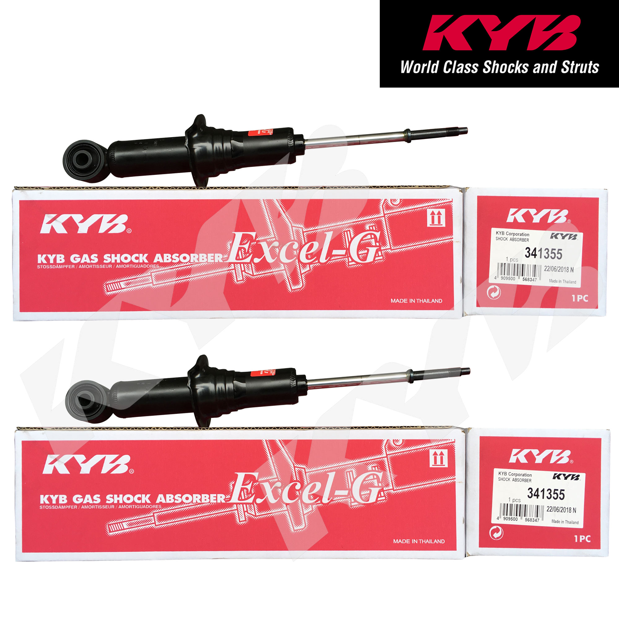 KYB 341355 for Isuzu D-Max 4x2 2006 - 2013 Set of 2 Front Shock