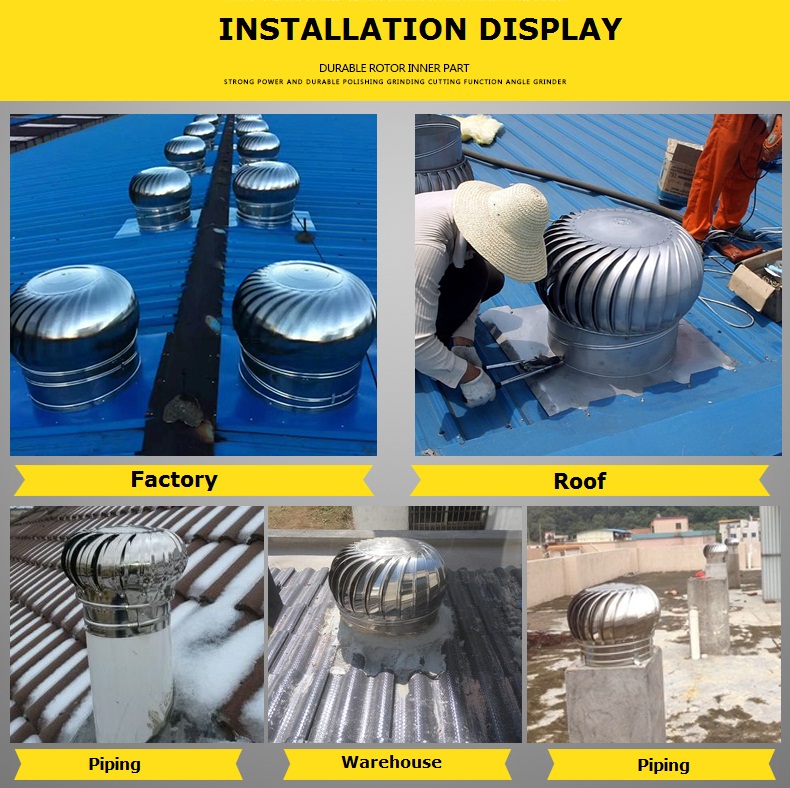 Local delivery】600mm 304 Stainless whirl Roof ventilator wind
