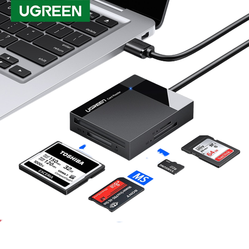 LECTOR DE TARJETAS 4 EN 1 UGREEN USB 3.0 SD/TF/CARD READER (PN:30333)