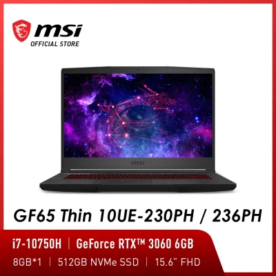 MSI GF65 Thin 10UE-230PH / 236PH Gaming Laptop (i7-10750H / RTX 3060 / 8GB / 512GB SSD / 15.6" IPS 144Hz)