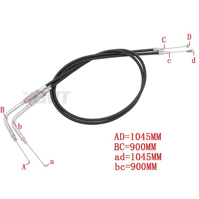 Alpha Rider Motorcycle Throttle Oil Cables Line Wires Set Accelerator Cable for Harley Sportster XL 883 1200 2002-2014