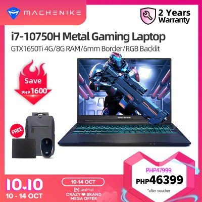 [Free Local warranty]Machenike T58-VB 10th gen i7 GTX1650Ti Gaming Laptop Intel i7-10750H+GTX1650Ti 4G 15.6 inches IPS screen Narrow border gaming computer notebook laptop gaming Windows10 free gift laptop for sale brand new