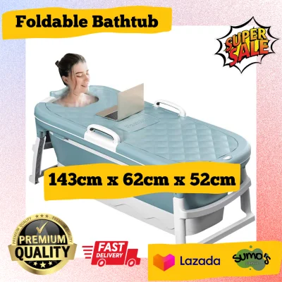 Sumo's Foldable Bathtub / 143cm x 62cm x 52cm Adult Folding Bathtub / Portable Bathtub / Large Foldable Bathtub