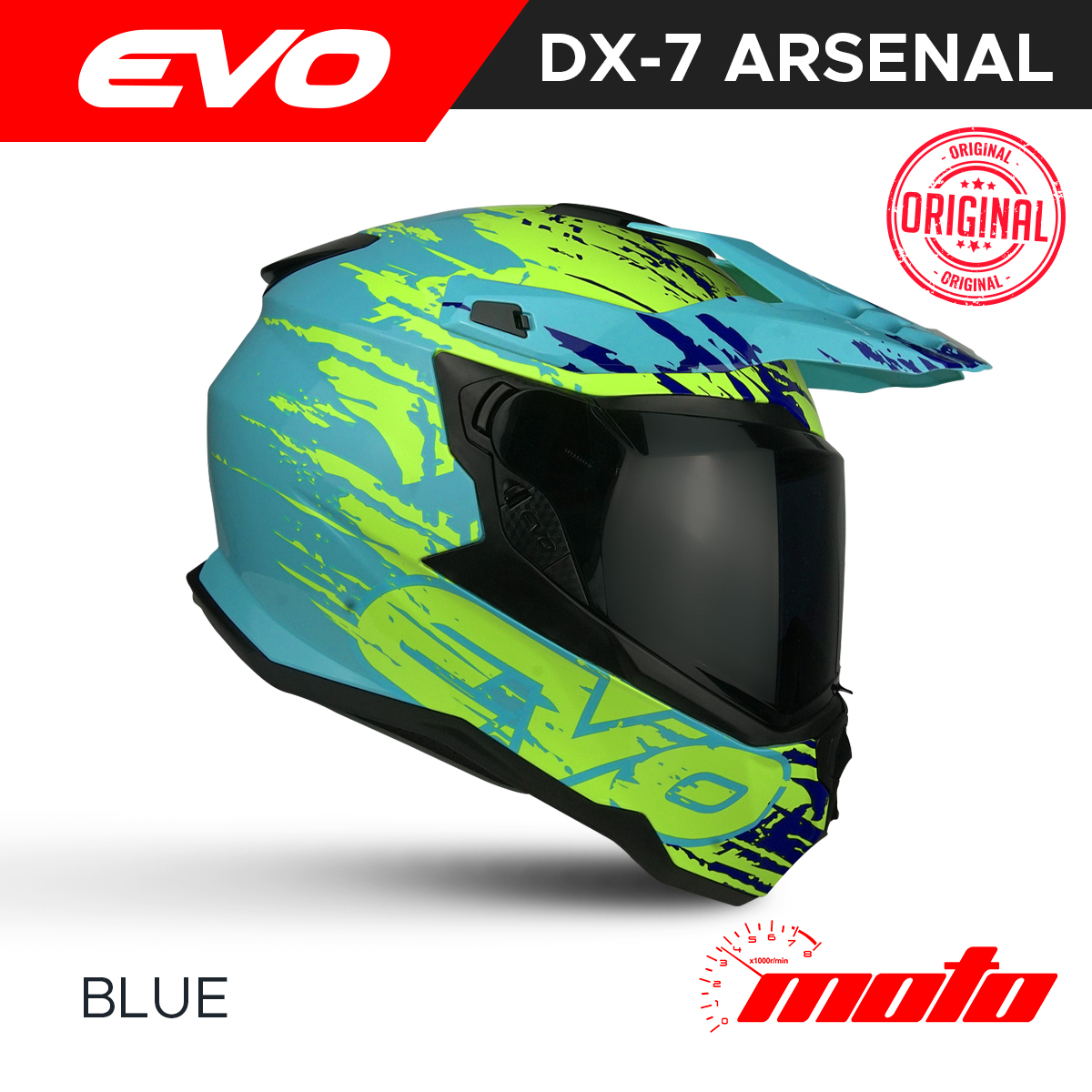 Evo Dx 7 Arsenal Sports Full Faced Dual Lens Helmet Lazada Ph