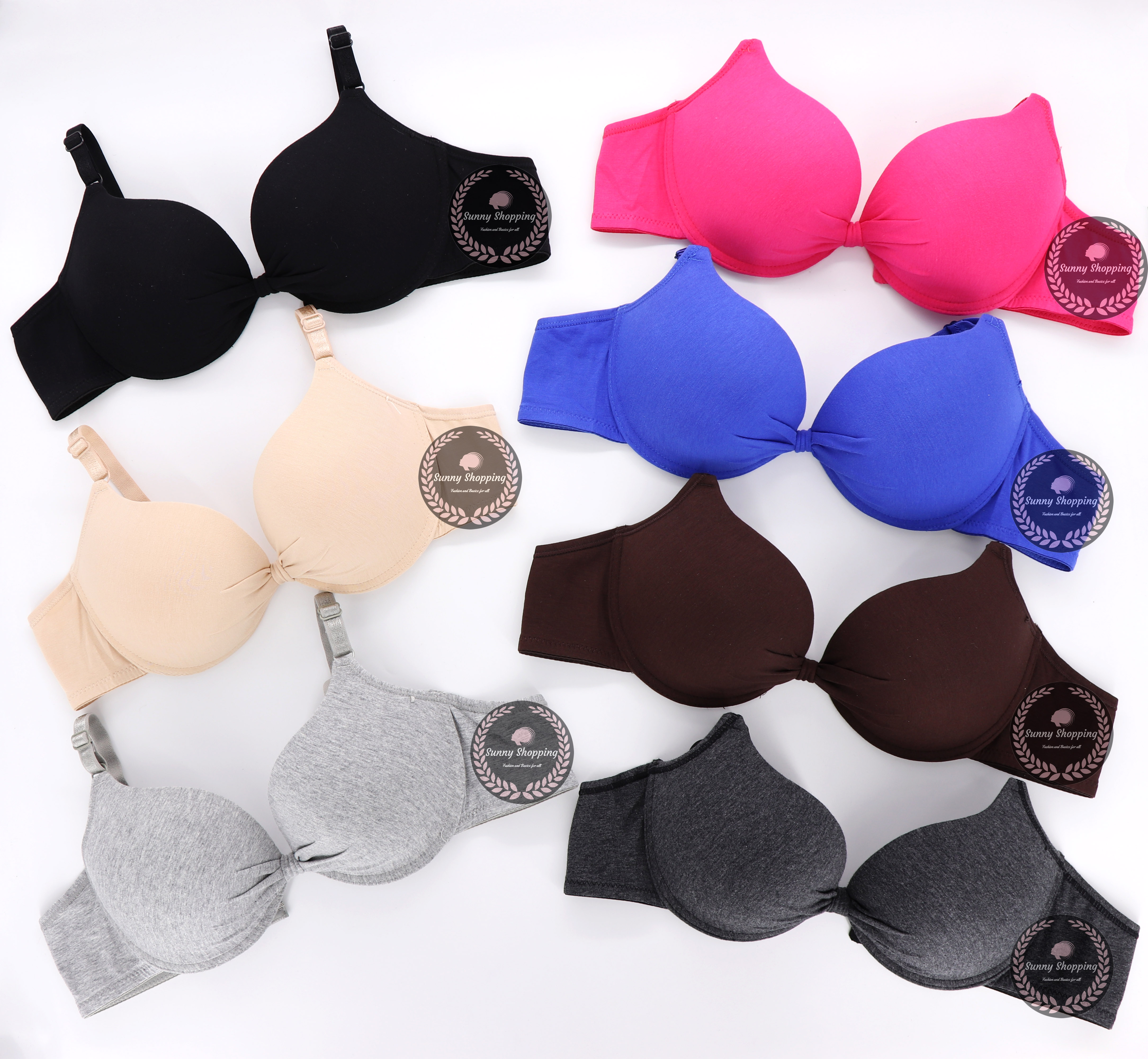 Sunny, Cup B, Double Pads Push Up Bra, Size: 34-38 #8819