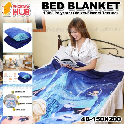Phoenix Hub 4B-150x200 Queen Size Cotton Blanket Kumot Super Soft Double Size (150cm*200cm) Made in Korea