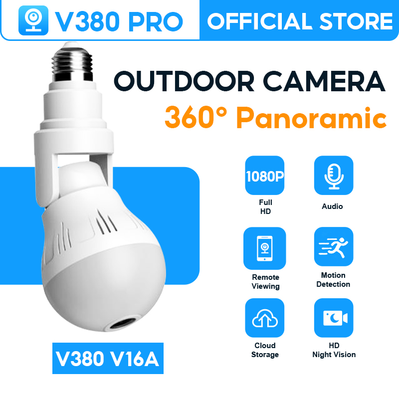 V380 bulb hot sale camera setup