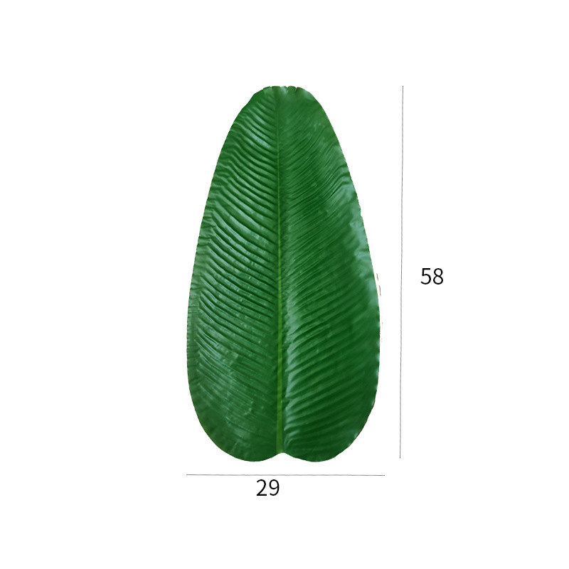 Simulated Banana Leaf Table Decor Banana Leaf Single Banana Leaf Meal Mat Artificial Banana Leaf 0195