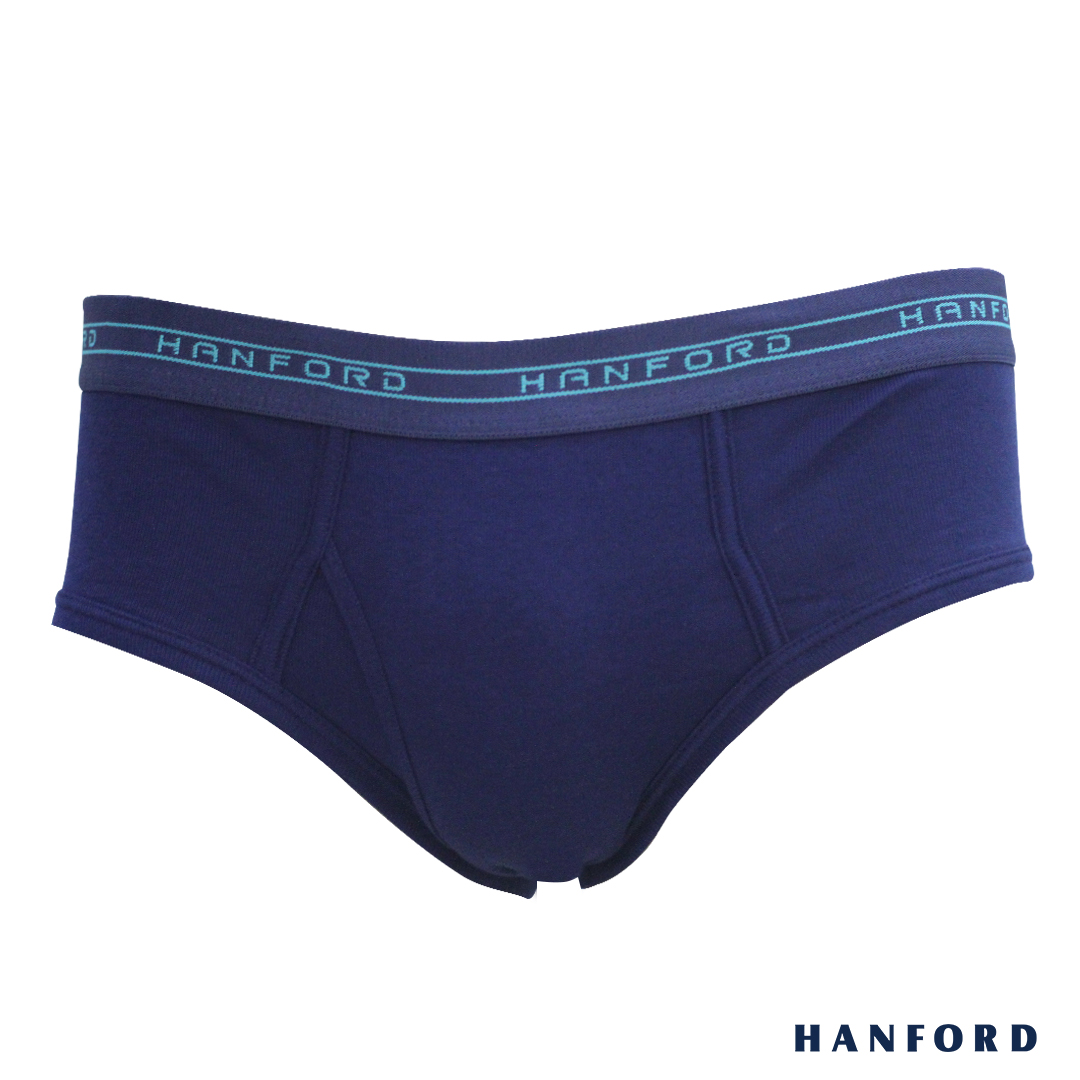 Hanford Men Premium Ribbed Cotton w/ Contrast Stitch Briefs - Black (3 –  HANFORD
