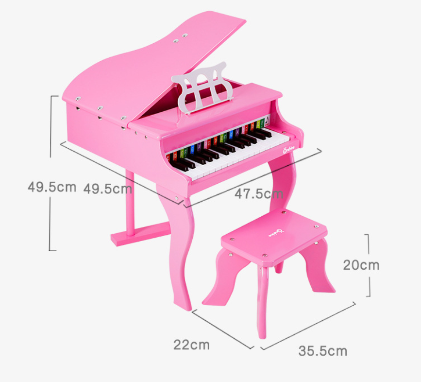 wooden musical toy piano