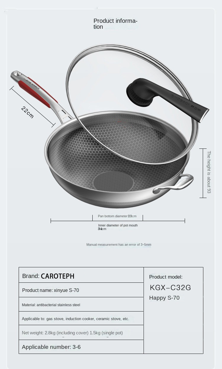 stainless steel wok wok pan wok with