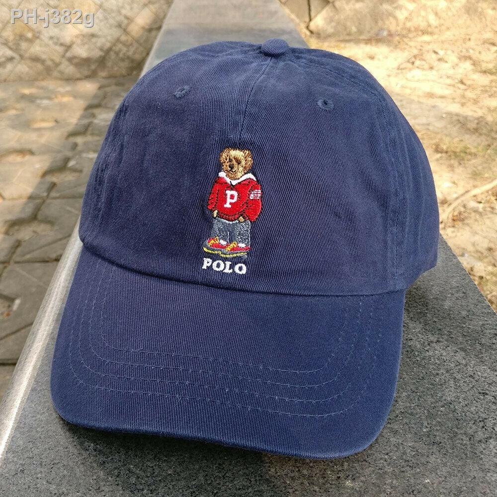 polo rl men's distressed pirate polo bear cap hat