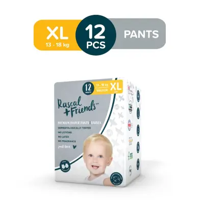 RASCAL + FRIENDS Pants Convenience Pack XL (13-18 kgs) - 12 pcs x 1 (12pcs) - Diaper Pants