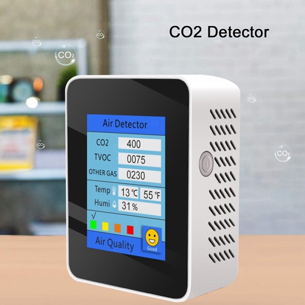 Bảng giá CO2 Detector Temperature/Humidity Monitor Air Quality Monitor TVOC Detector LCD Display Carbon Dioxide TVOC Phong Vũ