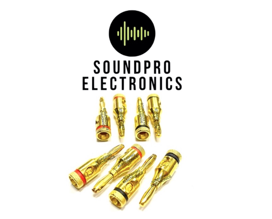 Speaker Terminal Banana Plug Gold with screw Red / Black (2 pairs / 4