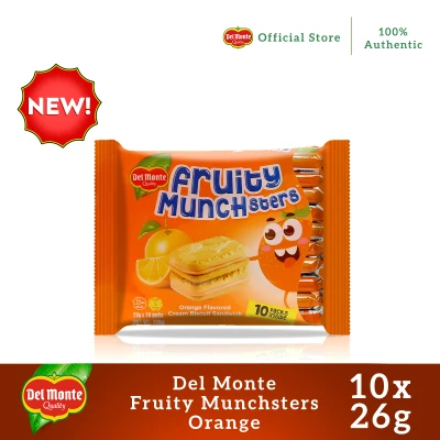 Del Monte Fruity Munchsters Orange Flavored Cream Biscuit Sandwich