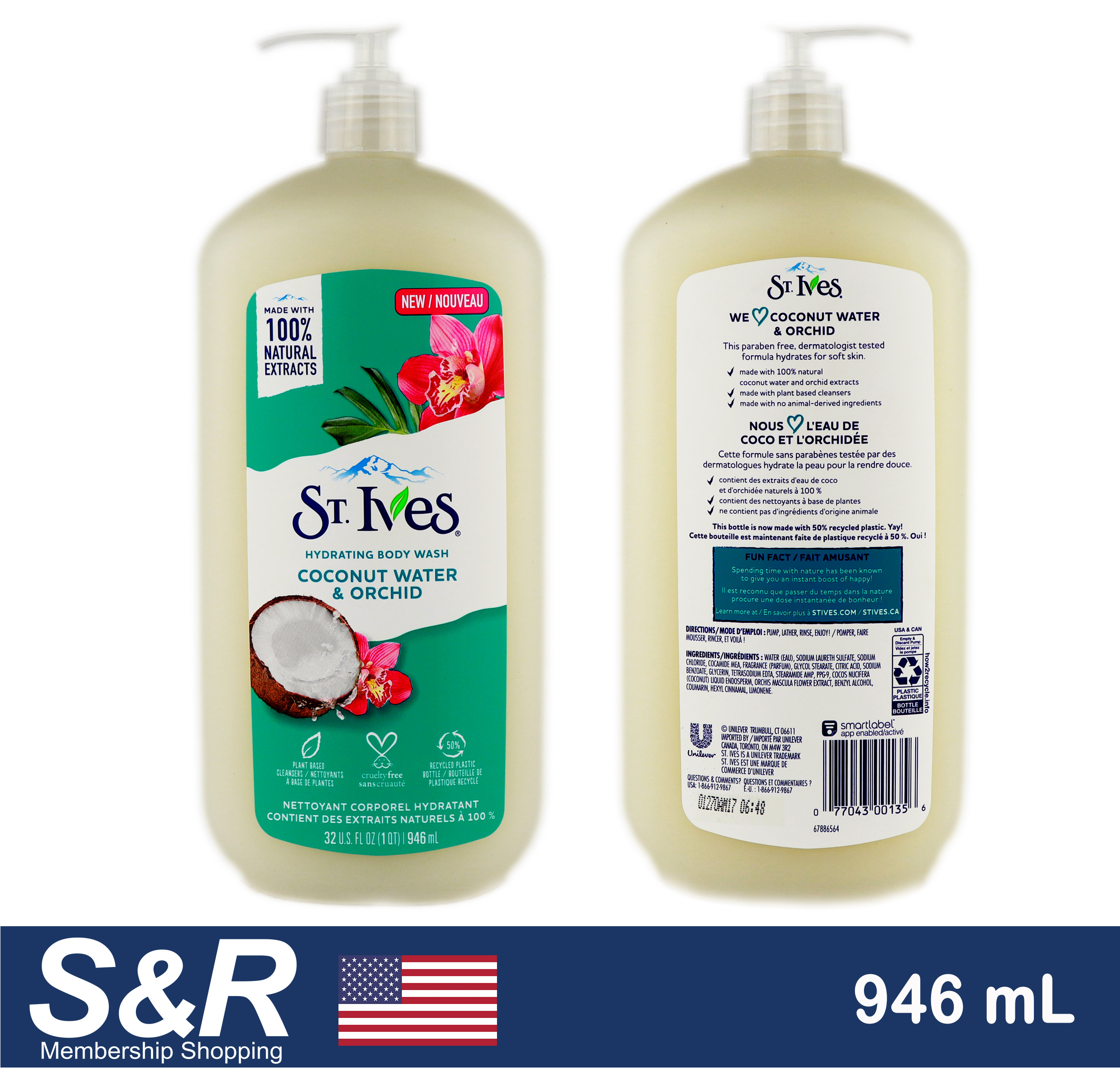 St. Ives Hydrating Body Wash Coconut Water & Orchid 946 mL review and price