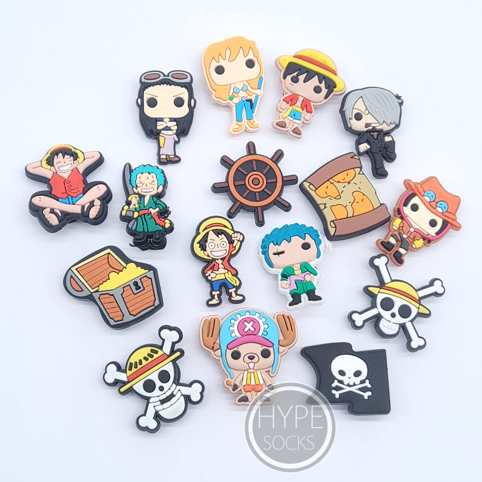 Shoe Charms One Piece Luffy jibbitz Clogs Pins Accessory