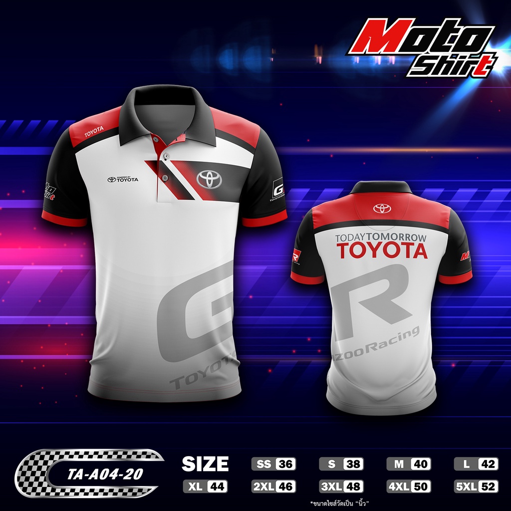 hotMotoshirt Polo Shirt TOYOTA TO-A04-20 Casual Short Sleeve T