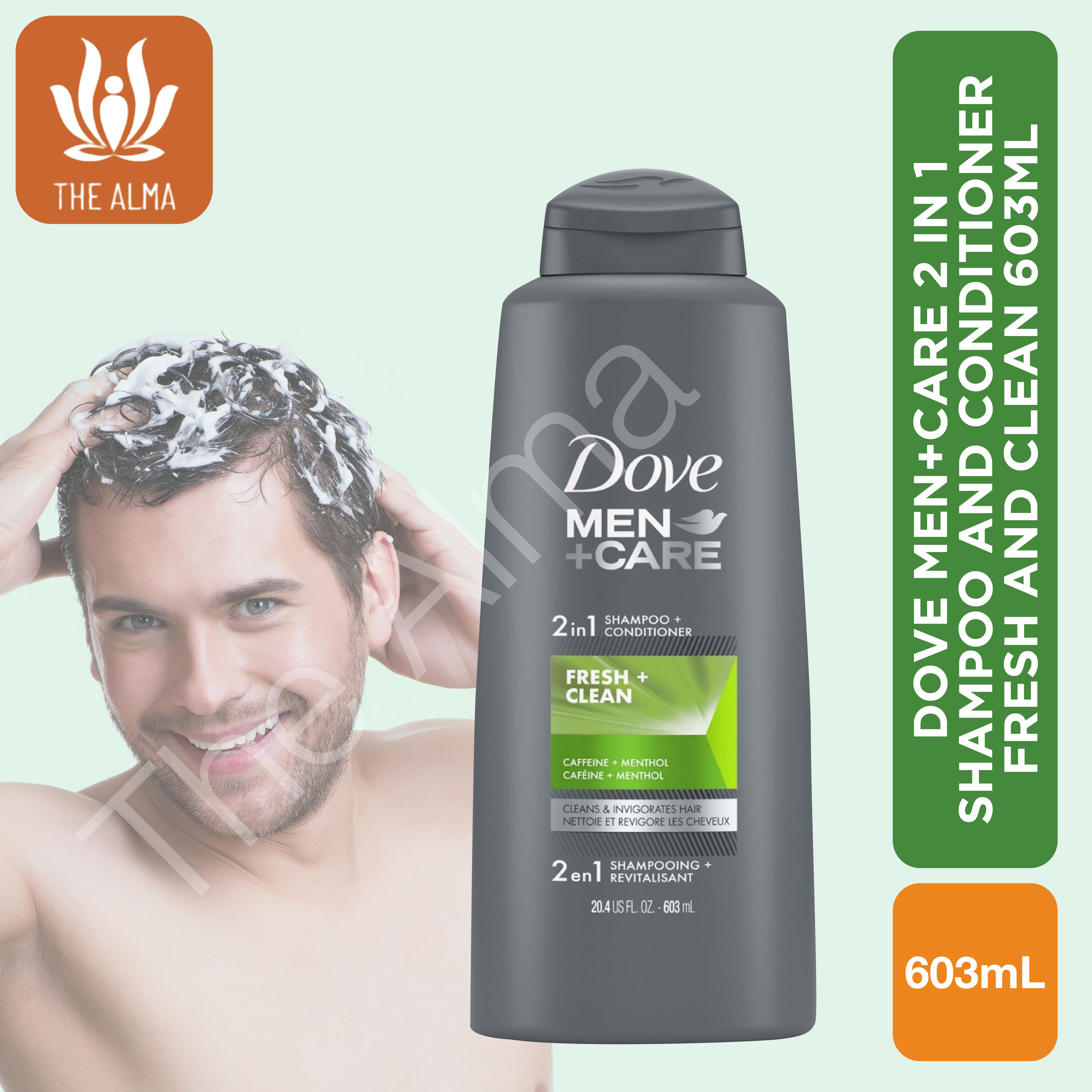 The Alma Dove Men +Care 2 in 1 Shampoo and Conditioner Fresh and Clean  603mL / Shampoo / Hair Care | Lazada PH