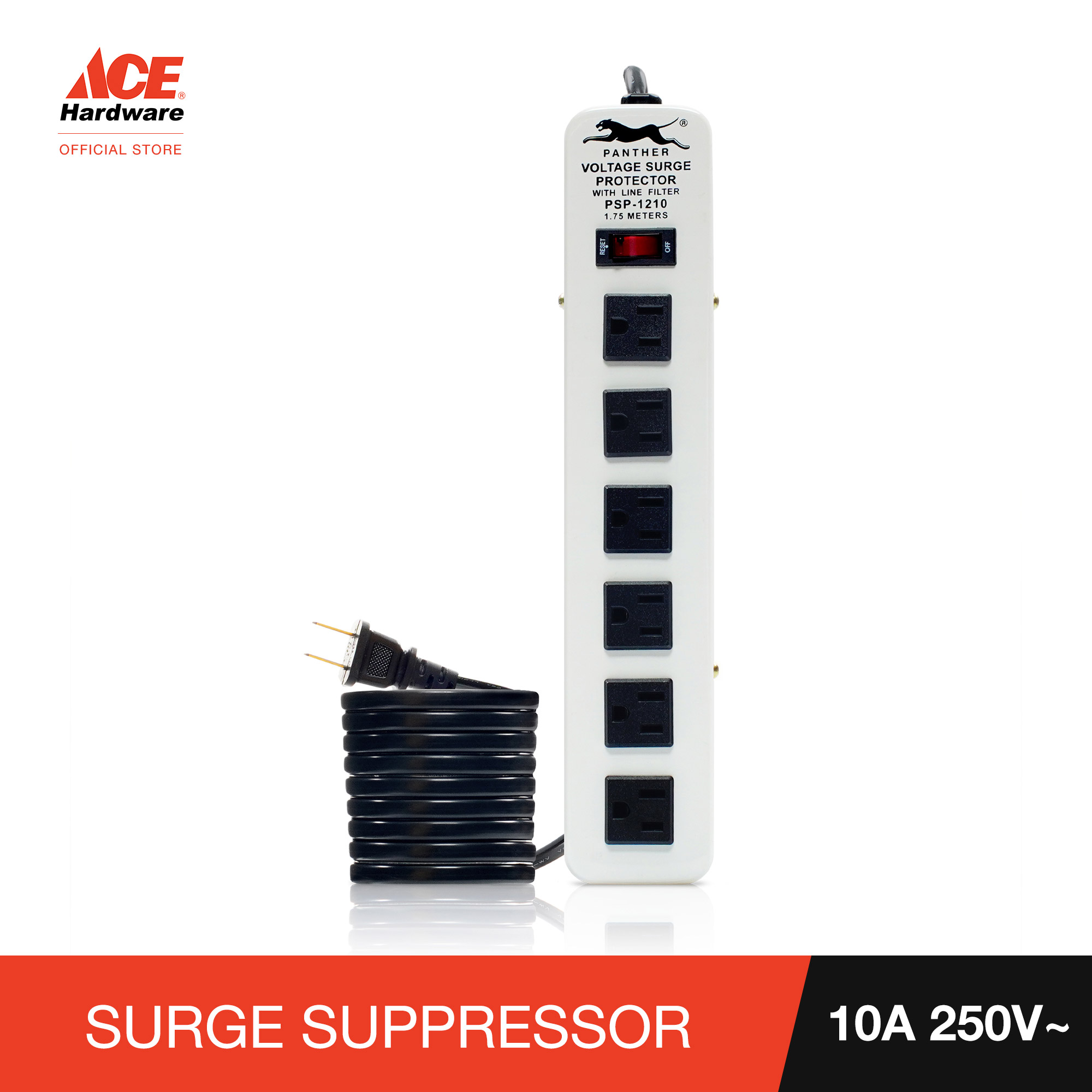 PANTHER Surge Protector 1.75M PSP1210 Lazada PH