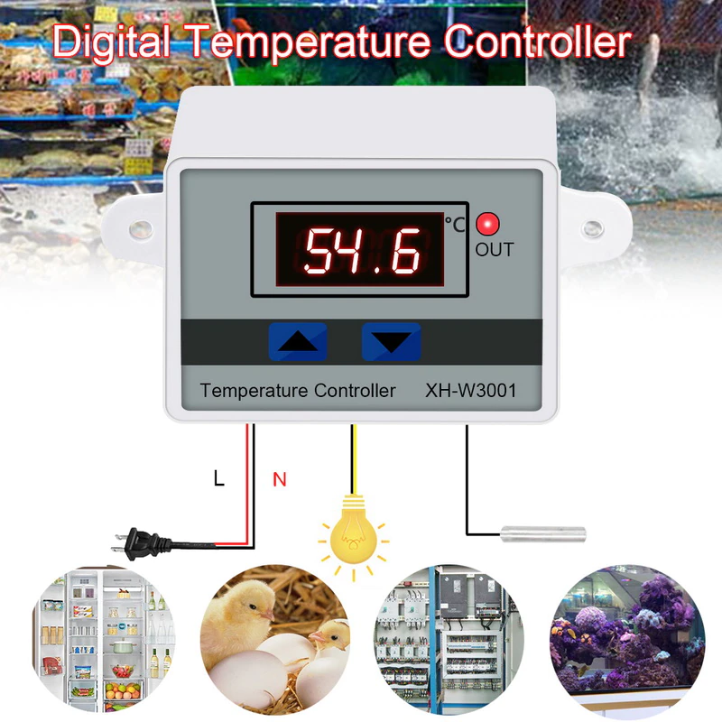 Pack2 Control Temperatura Termostato Digital Xh-w3001 | Cuotas sin interés