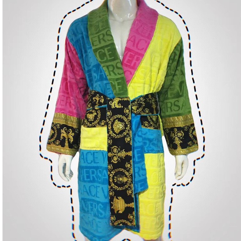 colorful versace robe