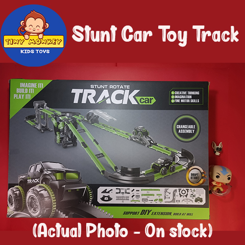 Stunt Car Toy Track Stunt Rotate Electric Toy Set DIY Track Lazada PH