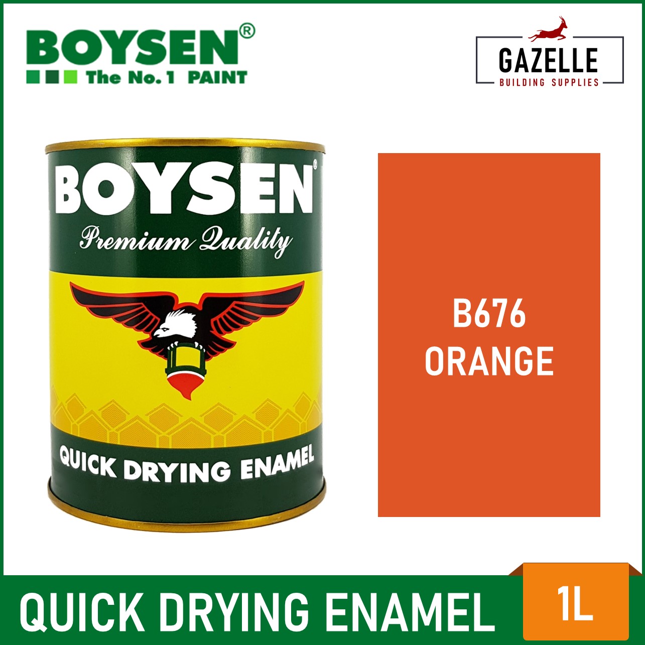 Boysen Quick Dry Enamel Jade Green - 1L