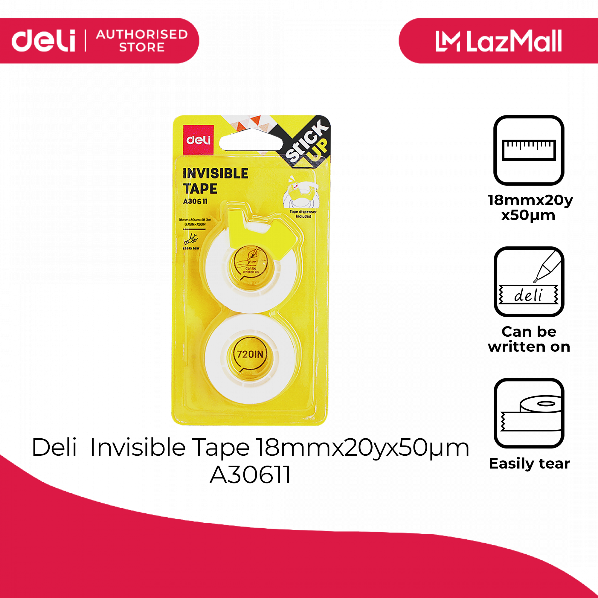 Deli WA30011 Invisible Tape