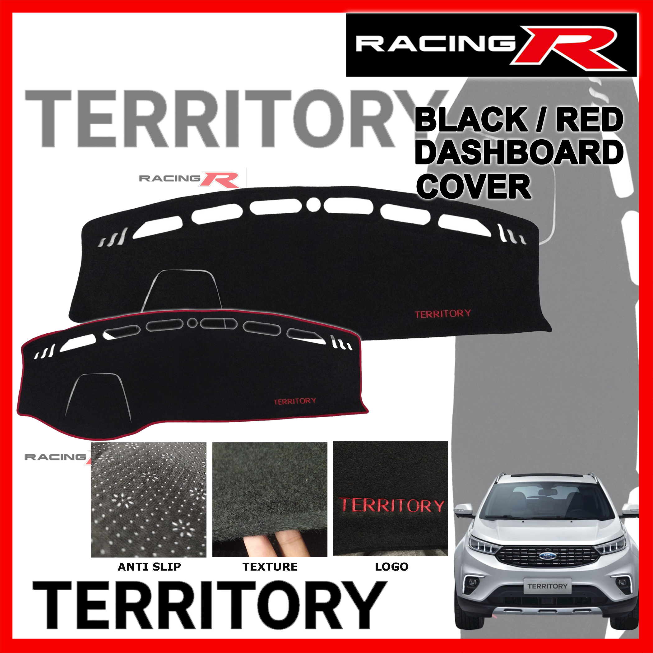 Dashboard Cover for Ford Territory 2020-2022 Dash board Cover High Quality Dash  Mat RED BLACK LINING Lazada PH
