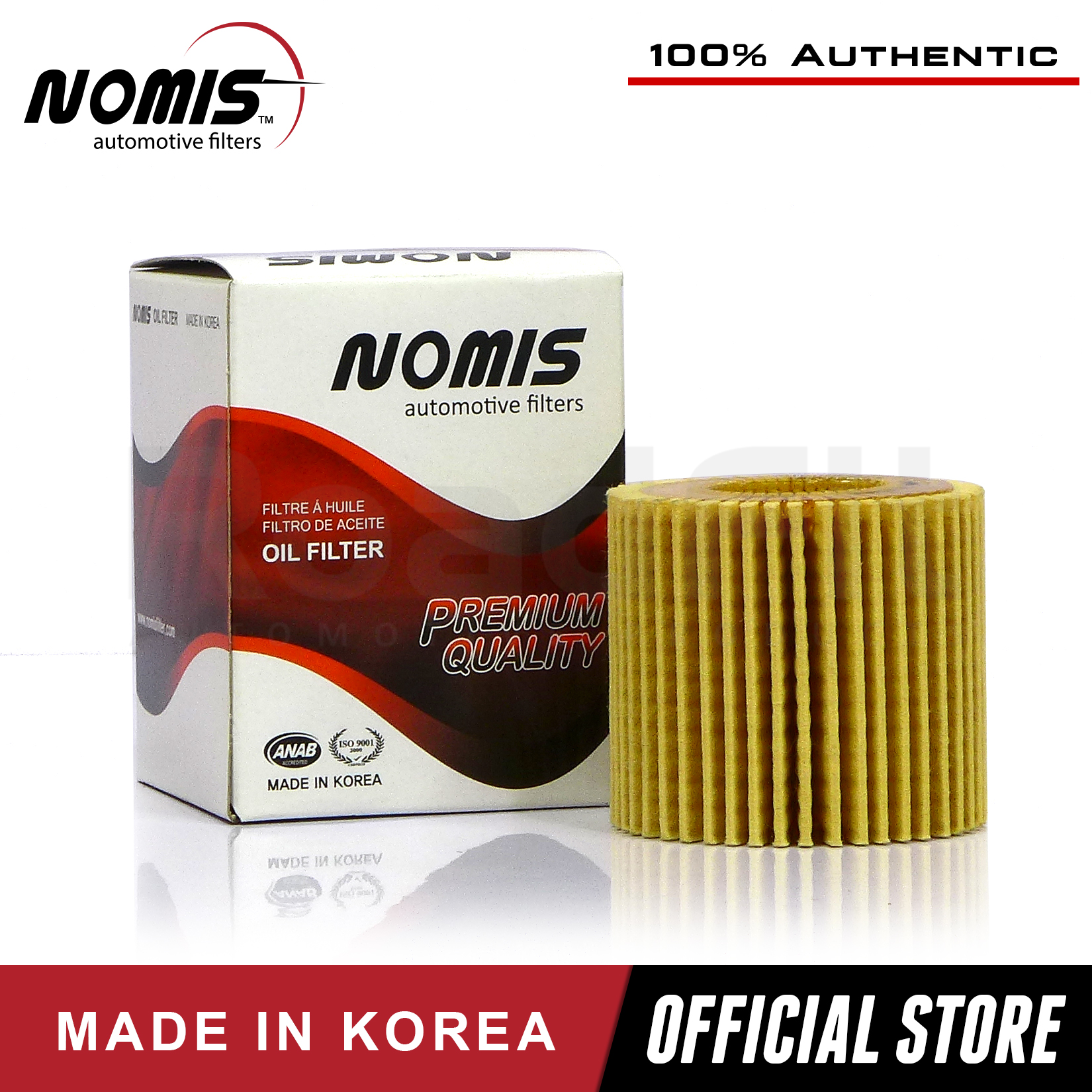 Nomis Oil Filter NC10358 for Toyota Corolla Altis 1.6 1ZRFE, 2ZRFE