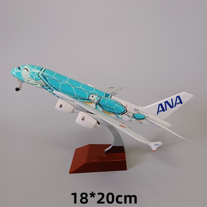 16Cm/20Cm Alloy Metal Japan ANA Airbus A380 Cartoon Sea Turtle Airlines ...