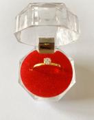 Pawnable 18K Gold Russian Diamond Ring