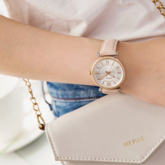 Quartz Ladies Leather Watch Dial Nude 