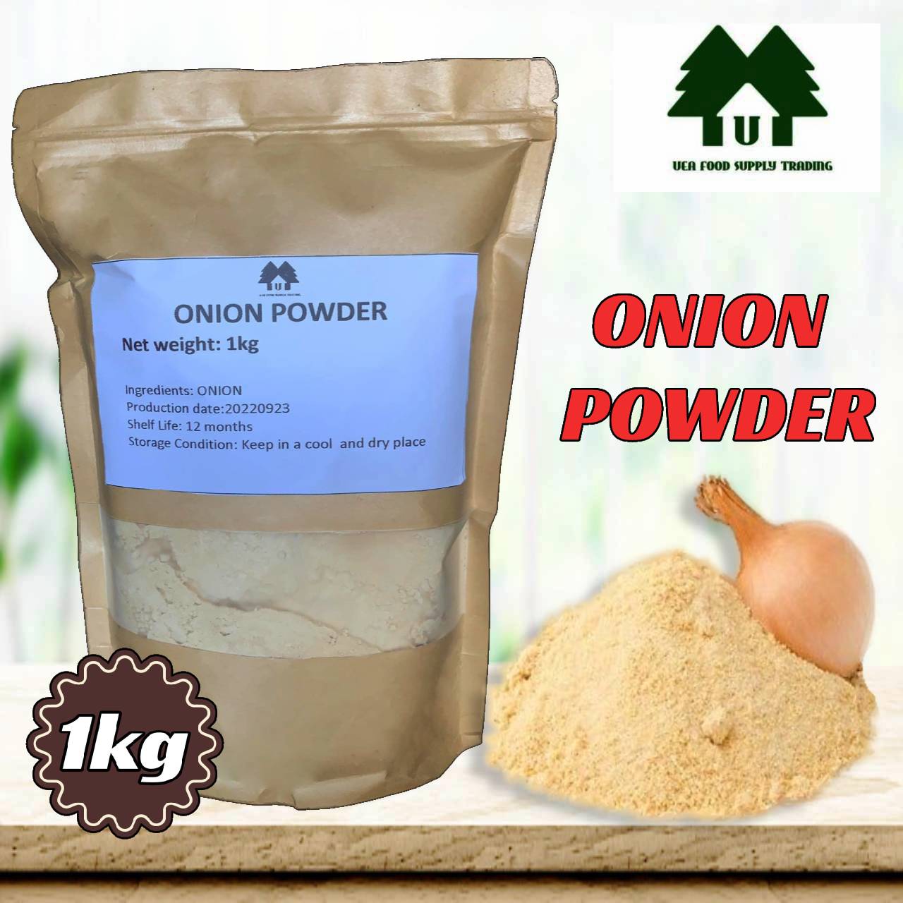 ONION POWDER 1kg/500g/250g with ziplock Lazada PH