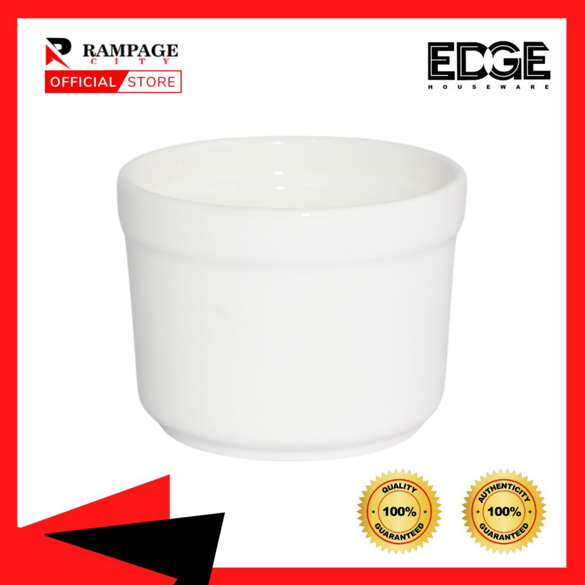 Edge Ceramic Soup Bowl set of 6 White Bowls – Rampage City