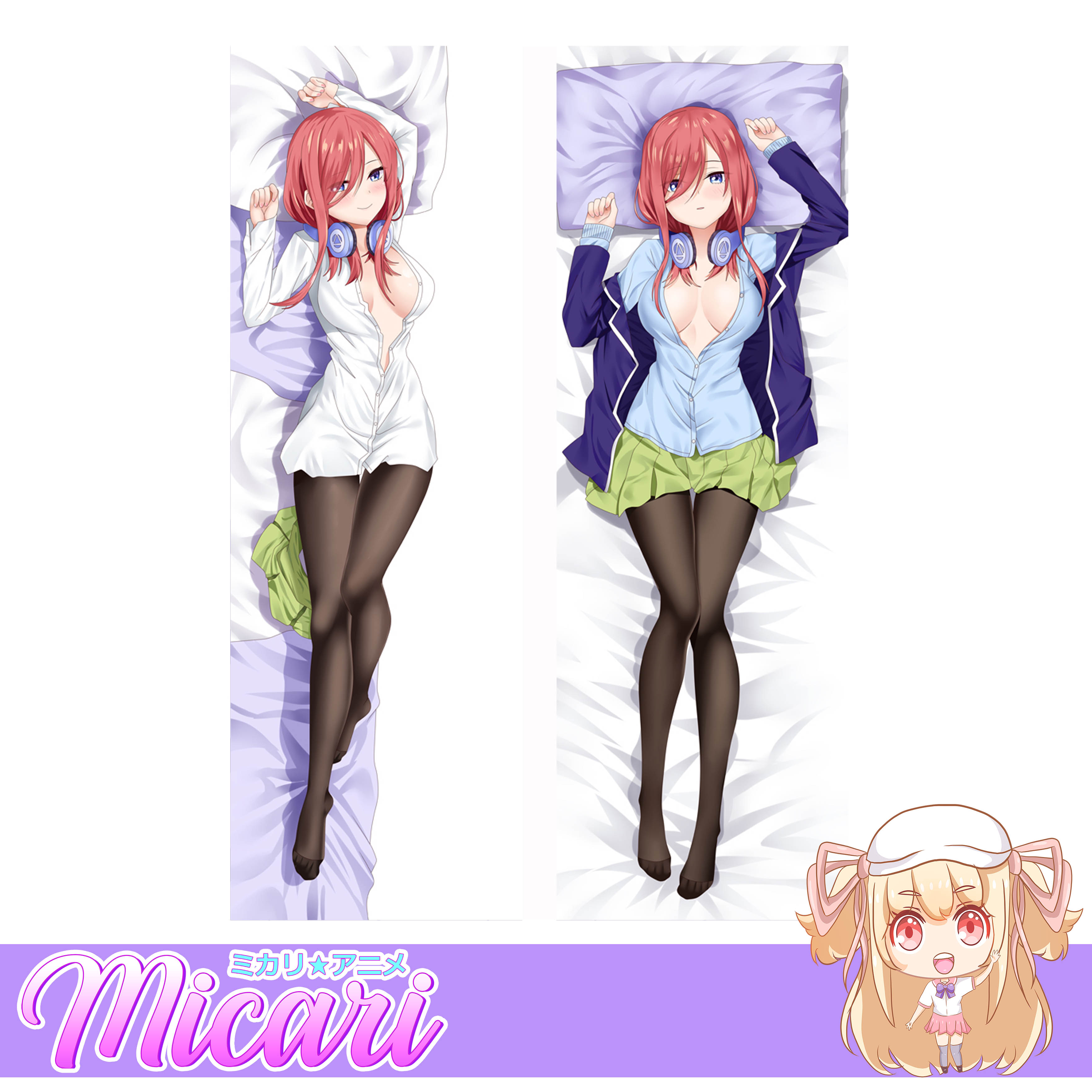 Micari The Quintessential Quintuplets 5-toubun no Hanayome Miku Nakano Anime  Dakimakura Life Size Mini / Half Dakimakura Pillow Case Body Pillow |  Lazada PH