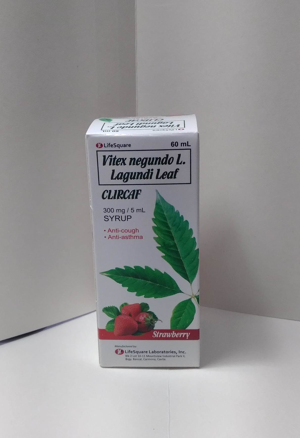 Clircaf Lagundi Vitex Negundo L. Lagundi Leaf Cough Syrup Asthma Anti