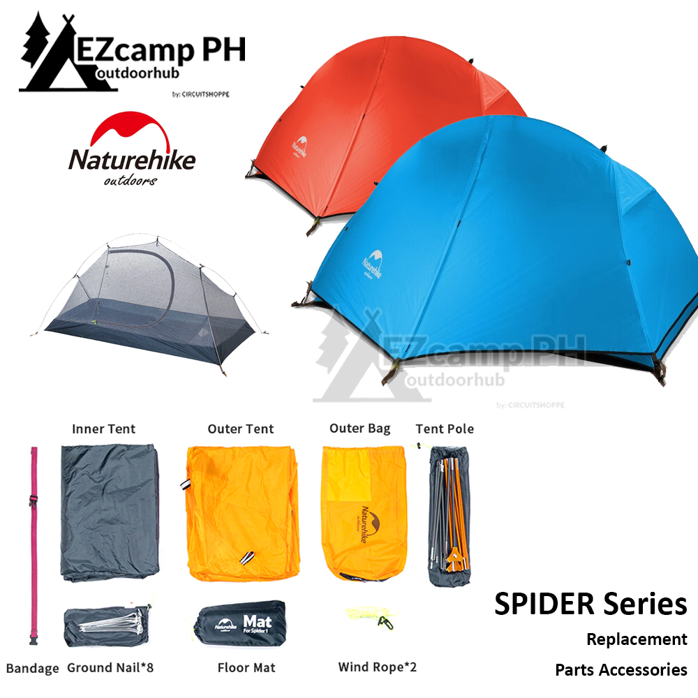 ACCESSORIES ONLY Naturehike SPIDER Series 1 and 2 Tent Replacement ...