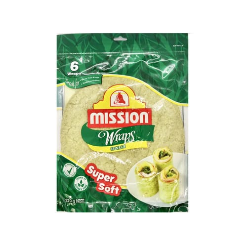 Mission Foods [Spinach] Tortilla Wraps 8" (6pcs) Lazada PH