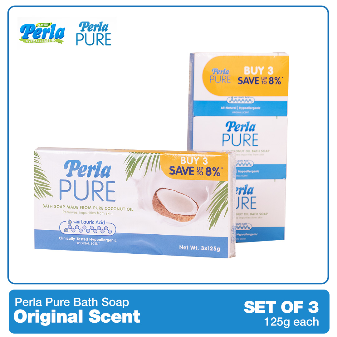 Perla Pure Bath Hypoallergenic Soap Original Scent - Personal Care (Set