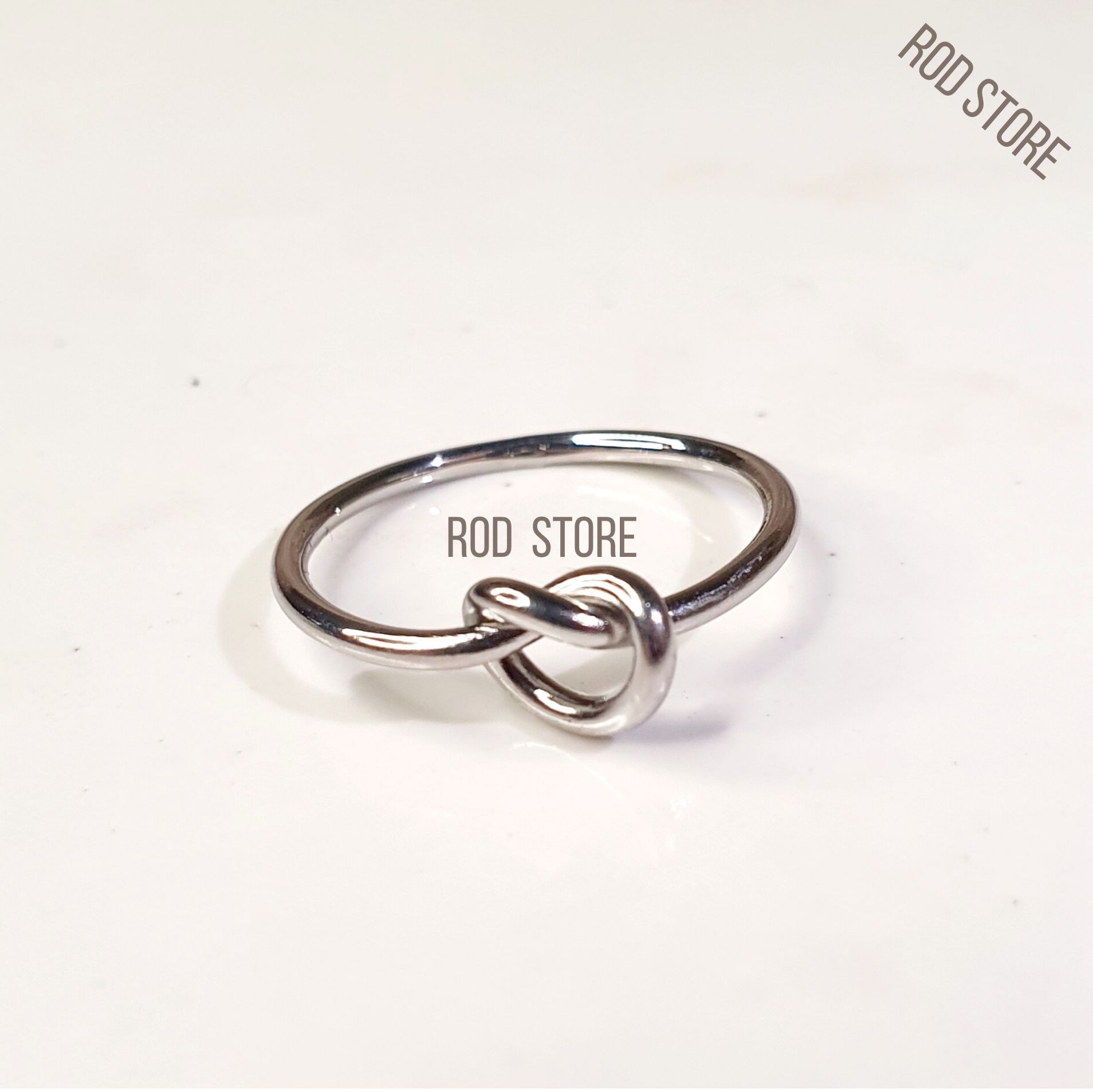 ROD Store Simple Knot Ring for Promise and Commitment (W/ FREE BOX