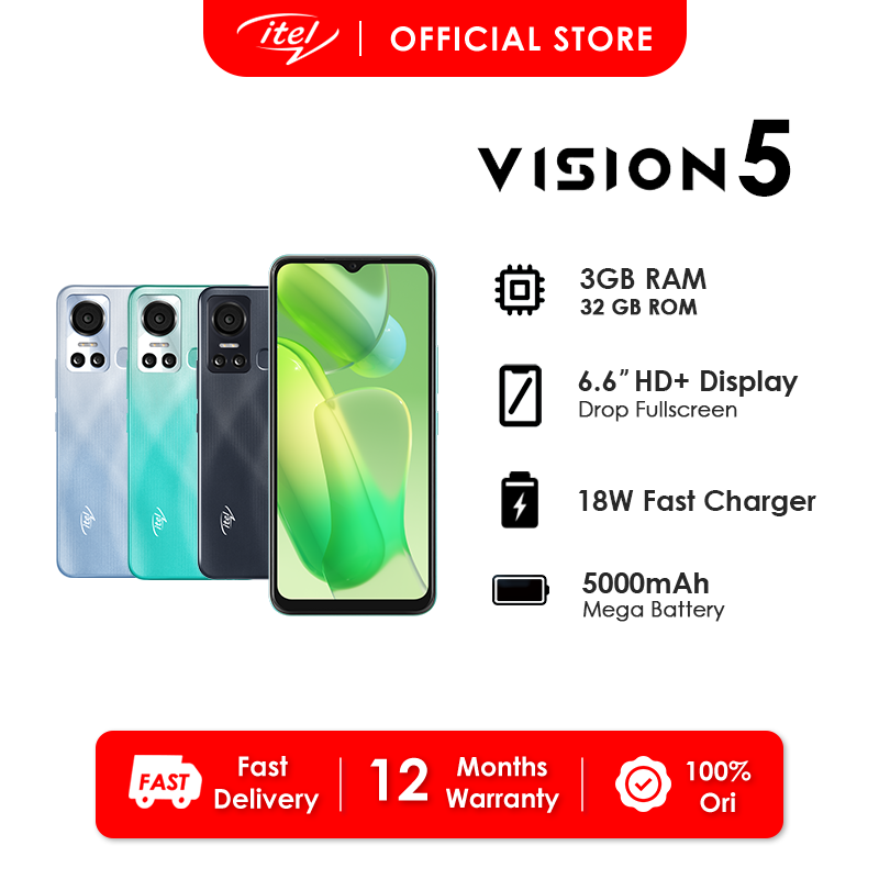 itel vision 5 mint green