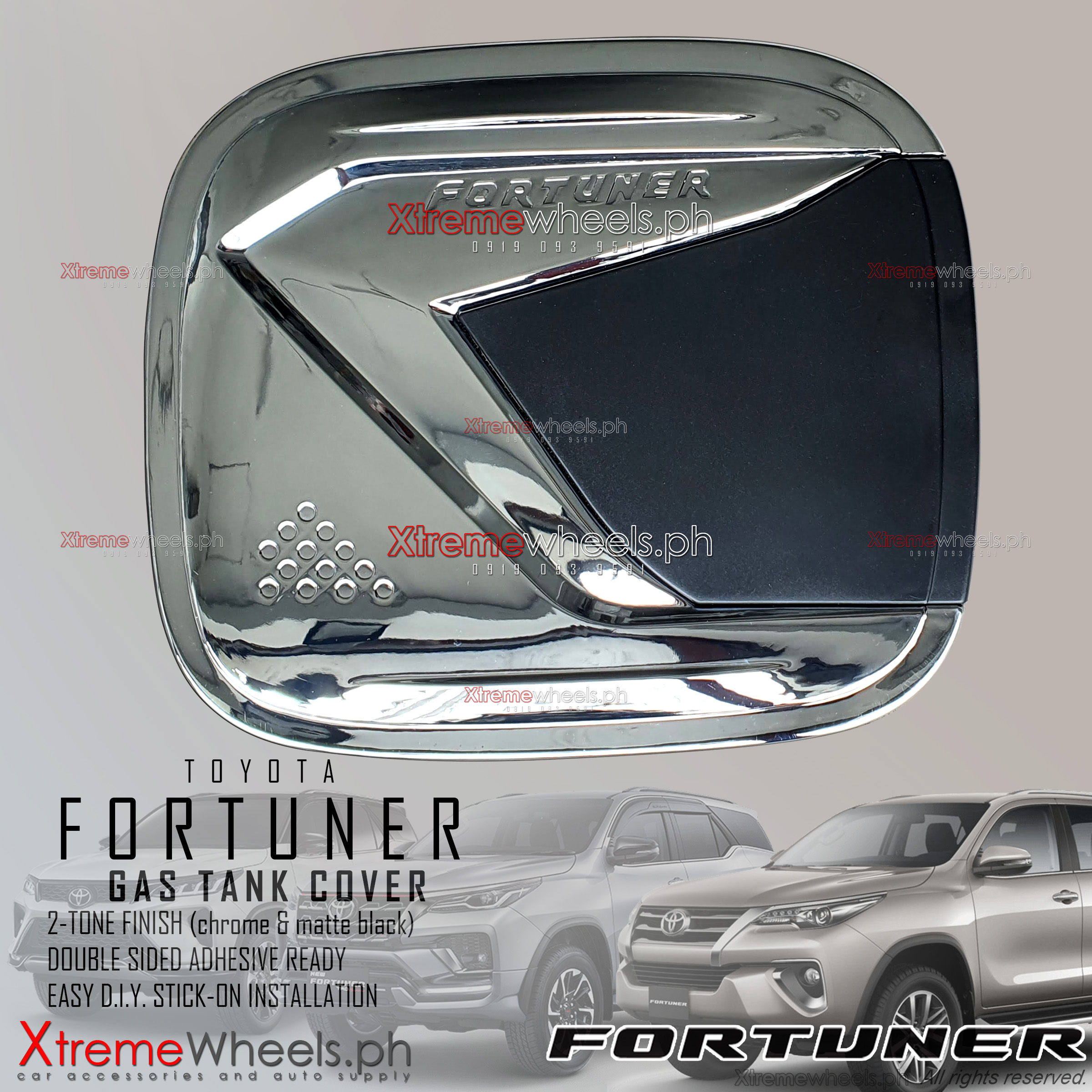 Toyota Fortuner G V Q GRS LTD 2016-2023 Gas Tank Cover Chrome