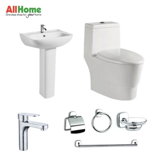 Water Closet Package Ghislaine 6662 Complete Toilet Set with Shower