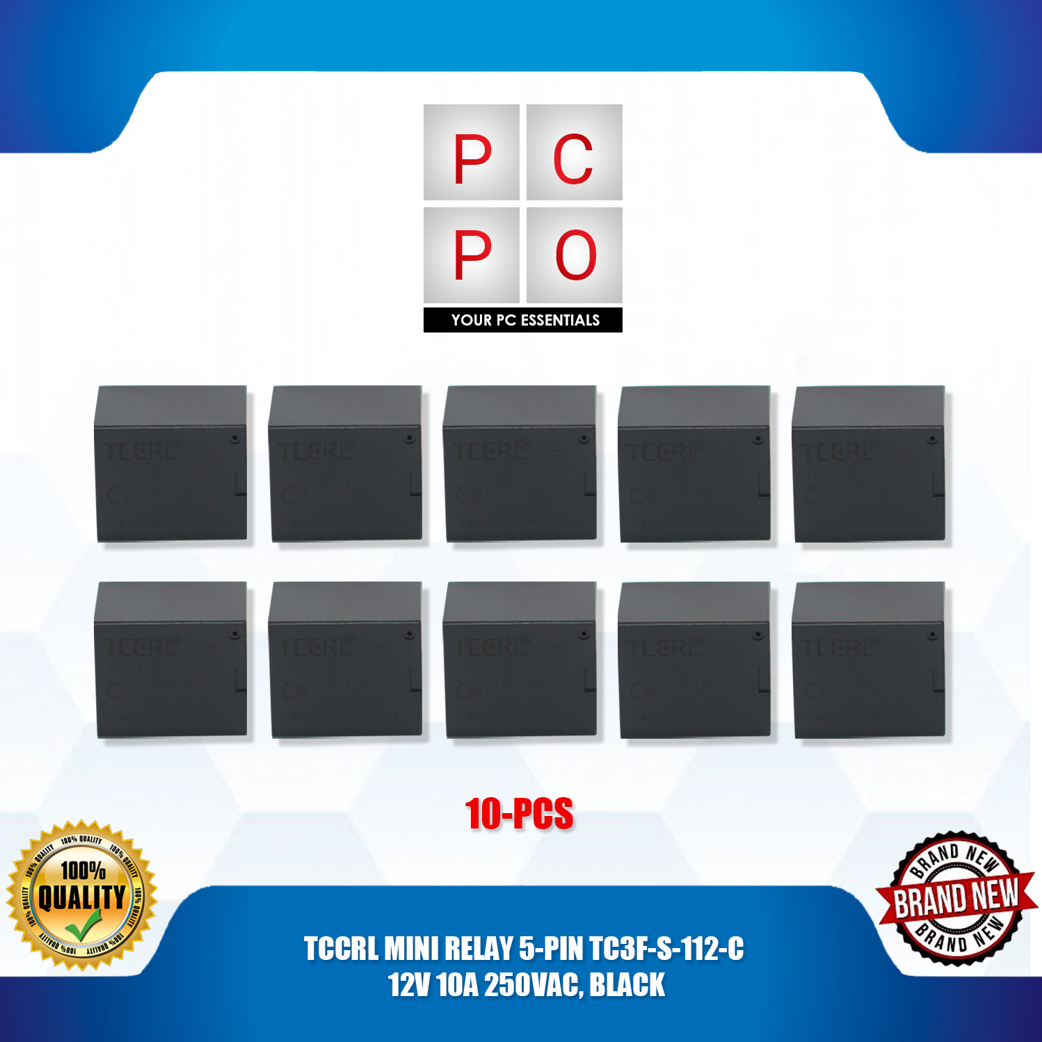 TCCRL MINI RELAY 5PIN TC3FS112C 12V 10A 250VAC, BLACK Lazada PH